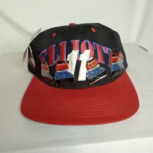 NOS  Nascar Bill Elliott Drivers Club #11 Budweiser Hat w/ 6 1988 Coors #9 pins.